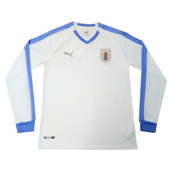 Camiseta Uruguay 2ª Kit ML 2019 Blanco